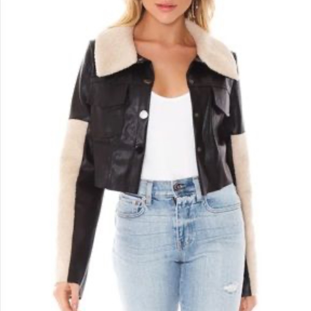 Line & Dot Stowe Shearling Contrast Jacket